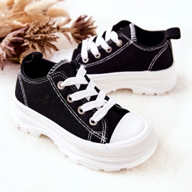 FR1 Baskets pour enfants sur la plate-forme Travel Time noir-blanc le noir 2