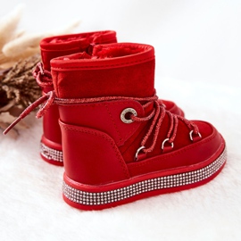FR1 Bottes de Neige Enfant Rouge Avec Cubic Zirconia Wellma 2 FR1 Bottes de Neige Enfant Rouge Avec Cubic Zirconia Wellma 2