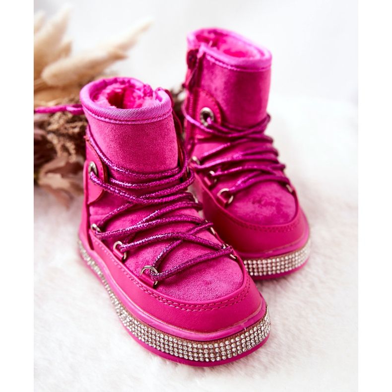 FR1 Bottes de Neige Enfant Avec Cubic Zirconia Wellma Fuchsia rose 2 FR1 Bottes de Neige Enfant Avec Cubic Zirconia Wellma Fuchsia rose 2