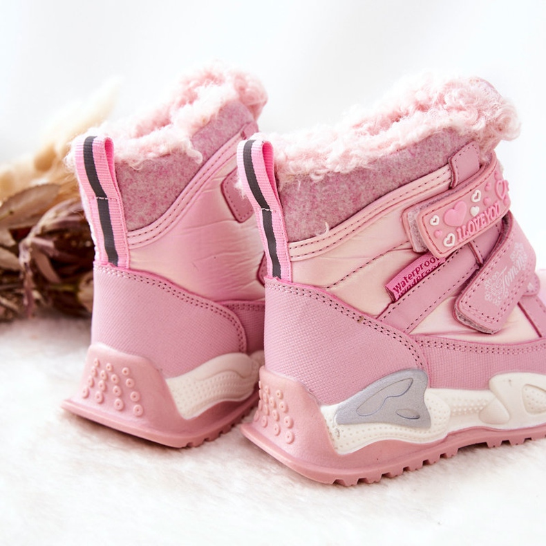 PJ2 Bottes de neige roses Chilly Warm pour enfants 1