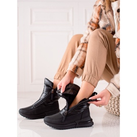 Weide Bottes de neige décontractées noires 2