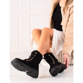 TRENDI Bottes en daim noir le noir 2