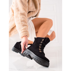 TRENDI Bottes en daim noir le noir 3
