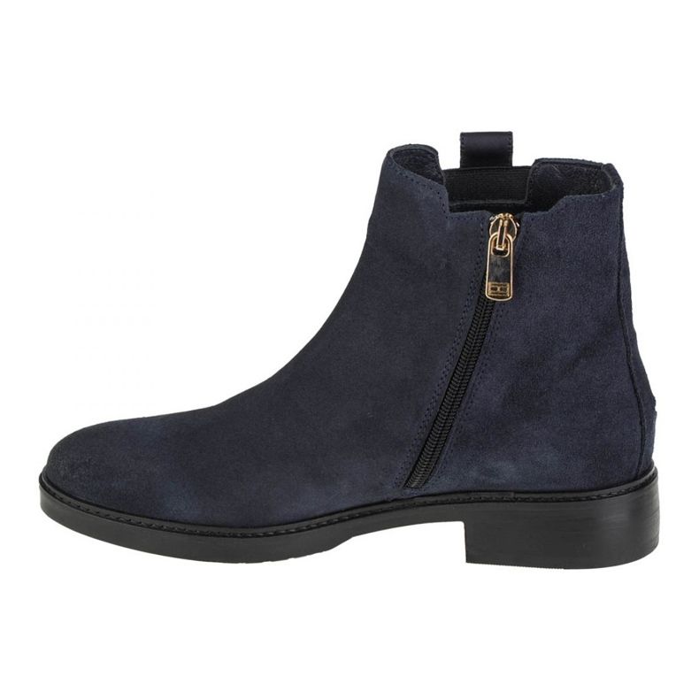 Tommy Hilfiger Interlock Suede Flat Boot W FW0FW05184-DW5 bleu marin 1