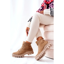 PF1 Bottines en daim chaudes Sneakers Camel Madisson beige 3