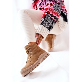 PF1 Bottines en daim chaudes Sneakers Camel Madisson beige 4