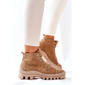 PF1 Bottines en daim chaudes Sneakers Camel Madisson beige 6