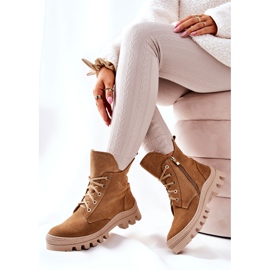 PF1 Bottines Chaudes En Daim Camel Annabeth beige 5