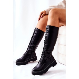 PE1 Bottes Hautes Pour Femmes Noir Khloe le noir 1