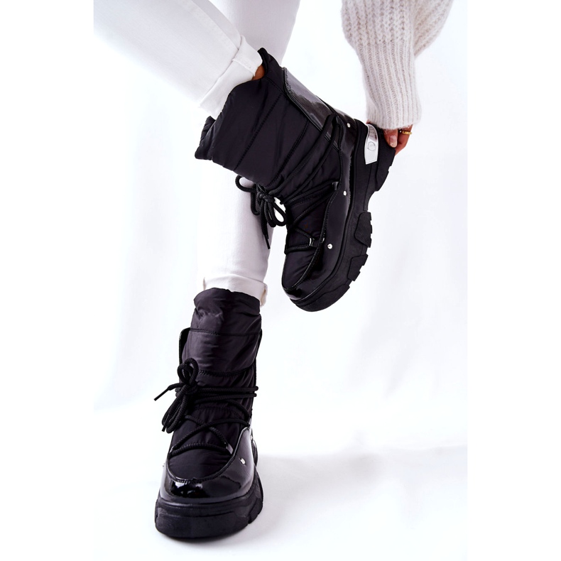 POTOCKI Bottes de neige réchauffées avec de la fourrure Black Holys noir 2