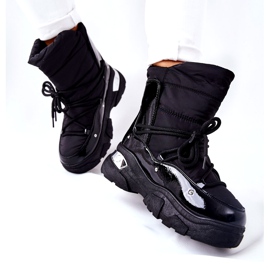 POTOCKI Bottes de neige réchauffées avec de la fourrure Black Holys le noir 3