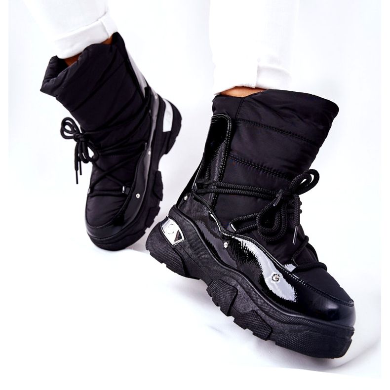 POTOCKI Bottes de neige réchauffées avec de la fourrure Black Holys noir 3