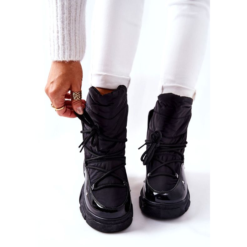 POTOCKI Bottes de neige réchauffées avec de la fourrure Black Holys le noir 4