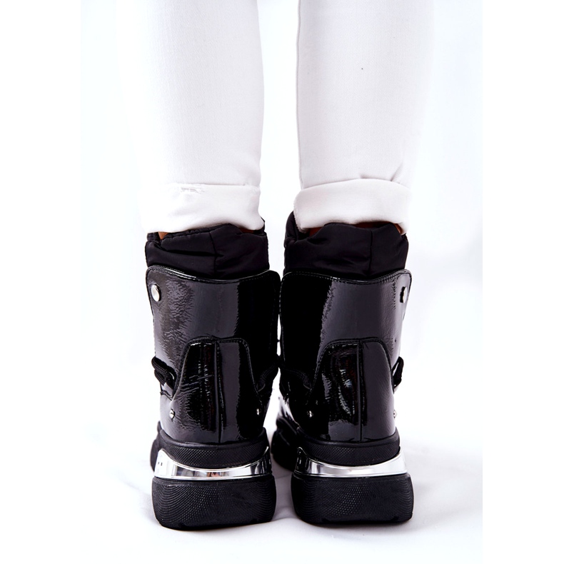 POTOCKI Bottes de neige réchauffées avec de la fourrure Black Holys le noir 5