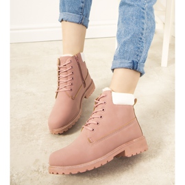 Bottes de randonnée femme isolées Gigliola roses 1