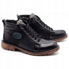 Mario Pala Bottes d'hiver pour hommes noires 865MP 2
