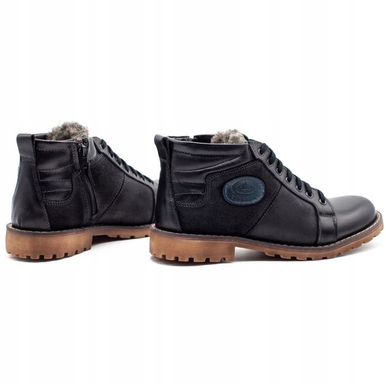 Mario Pala Bottes d'hiver pour hommes noires 865MP 3