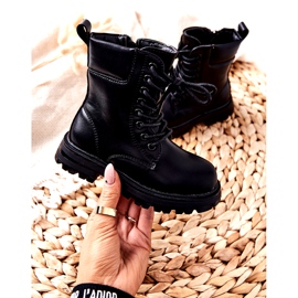 FR1 Bottes noires classiques pour enfants avec fermeture éclair Clarika le noir 3