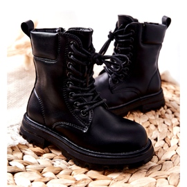 FR1 Bottes noires classiques pour enfants avec fermeture éclair Clarika 4