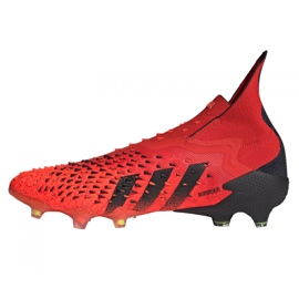 Chaussures de foot Adidas Predator Freak + Fg M FY6238 oranges et rouges 1 Chaussures de foot Adidas Predator Freak + Fg M FY6238 oranges et rouges 1