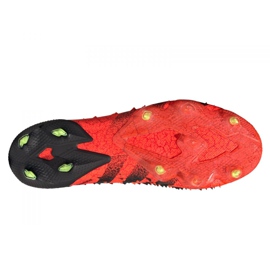 Chaussures de foot Adidas Predator Freak + Fg M FY6238 oranges et rouges 2 Chaussures de foot Adidas Predator Freak + Fg M FY6238 oranges et rouges 2