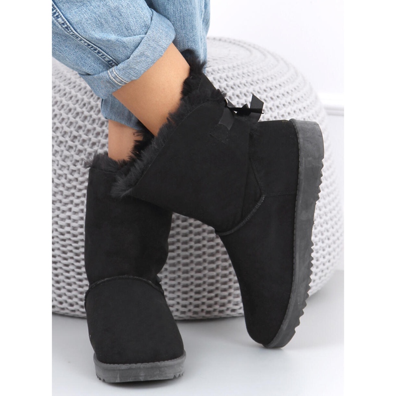 Bottes de neige pour femmes avec nœuds Tosse Black noir 2