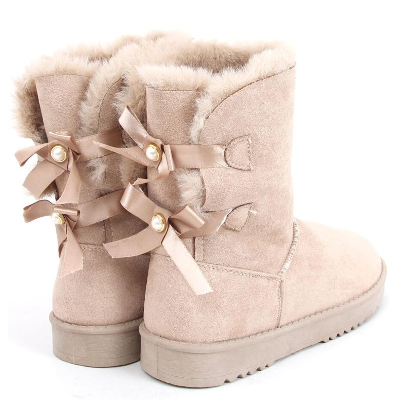 Bottes de neige femme avec nœuds Tosse Beige 1