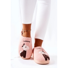 Chaussons chauds Renne Rose clair Jilly brun 2 Chaussons chauds Renne Rose clair Jilly brun 2