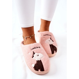 Chaussons chauds Renne Rose clair Jilly brun 1 Chaussons chauds Renne Rose clair Jilly brun 1