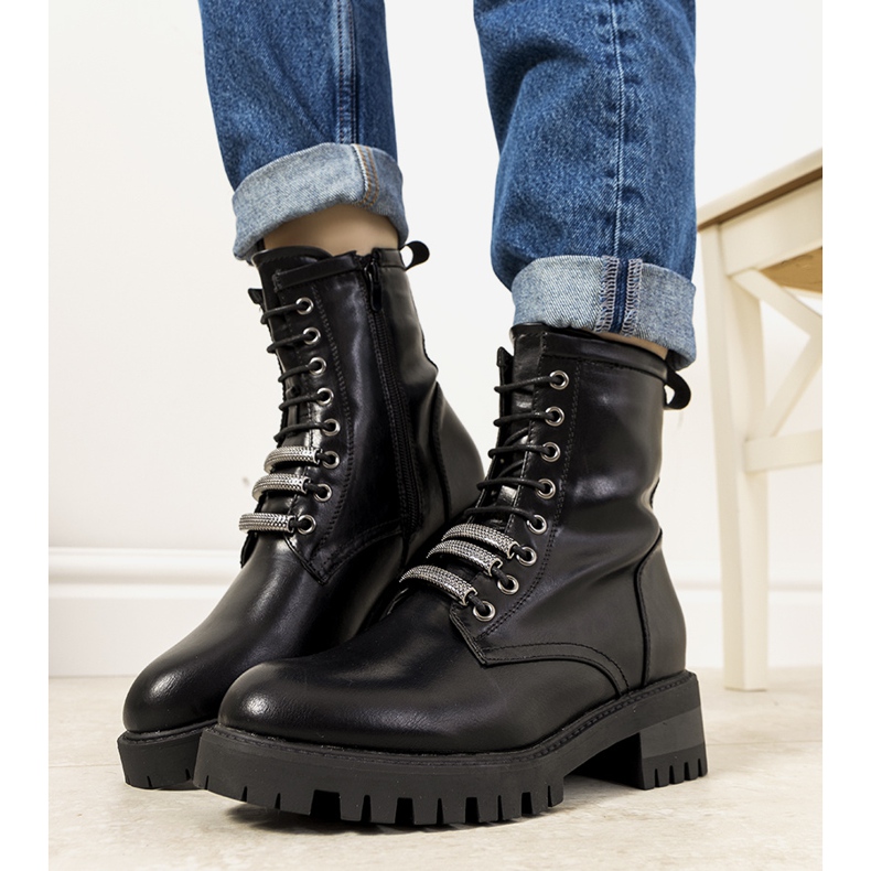 Bottines compensées isolées noires Olvera le noir 1
