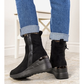 Bottines compensées isolées noires de Valdez le noir 1