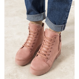 Baskets roses avec un coin Lara 2