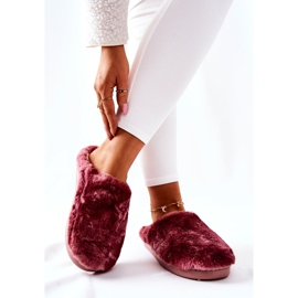 WJ1 Chaussons en fourrure rose chaud 2 WJ1 Chaussons en fourrure rose chaud 2