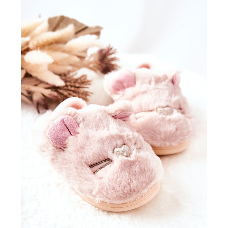 WJ1 Chaussons Enfant Chatons Avec Oreilles Rose Clair Tammy 2 WJ1 Chaussons Enfant Chatons Avec Oreilles Rose Clair Tammy 2