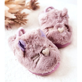 WJ1 Chaussons Enfant Chatons Oreilles Violettes Tammy 2