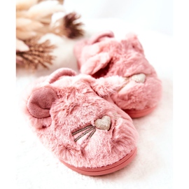 WJ1 Chaussons Enfant Chatons Aux Oreilles Tammy Roses 2