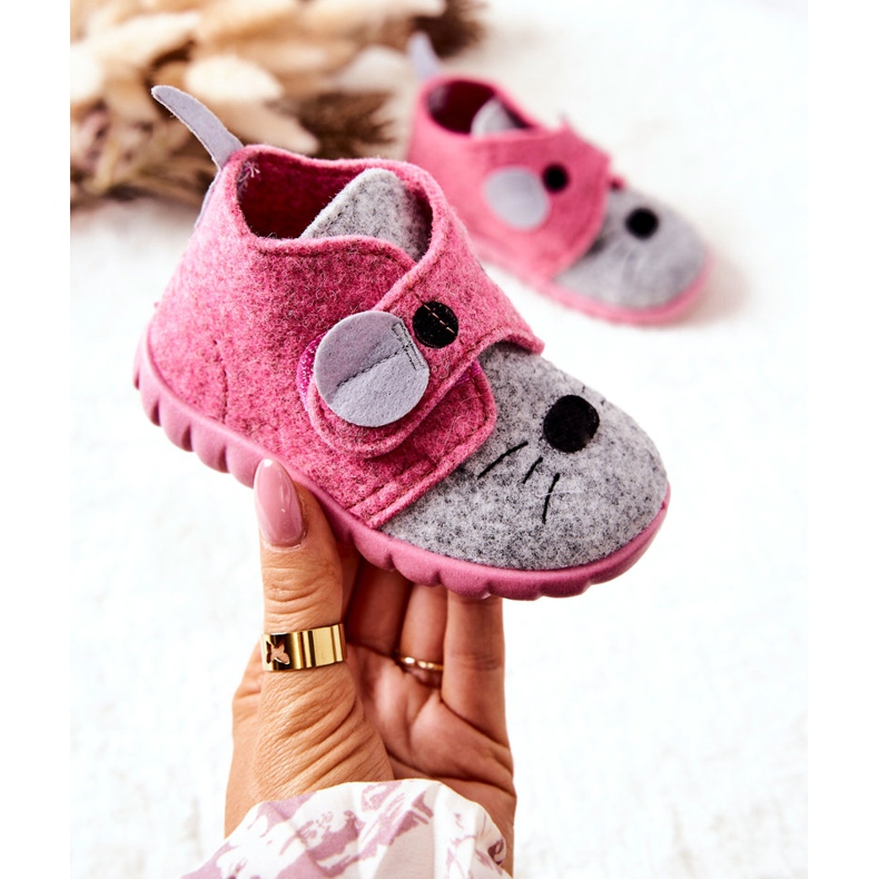 BEFADO S.A. Chaussons Befado Myszka 526P104 Rose-Gris 2