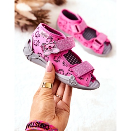 BEFADO S.A. Sandales Chaussons Befado Velcro Chats 242P103 Rose 1