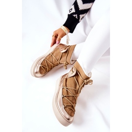 Bottes de Neige Chaudes en Daim Camel Clarem brun 5
