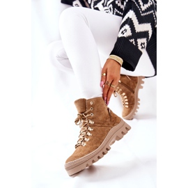 PF1 Bottes Chaudes En Daim Beige Tempête De Sable brun 5