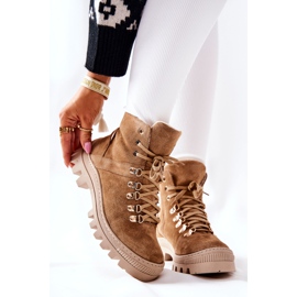 PF1 Bottes Chaudes En Daim Beige Tempête De Sable brun 4
