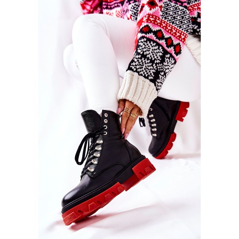 PF1 Bottes en cuir chaudes Workers Black Kelley noir 2