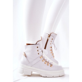 PF1 Bottines isolées en cuir Brescia blanches 4
