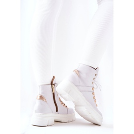 PF1 Bottines isolées en cuir Brescia blanches 3