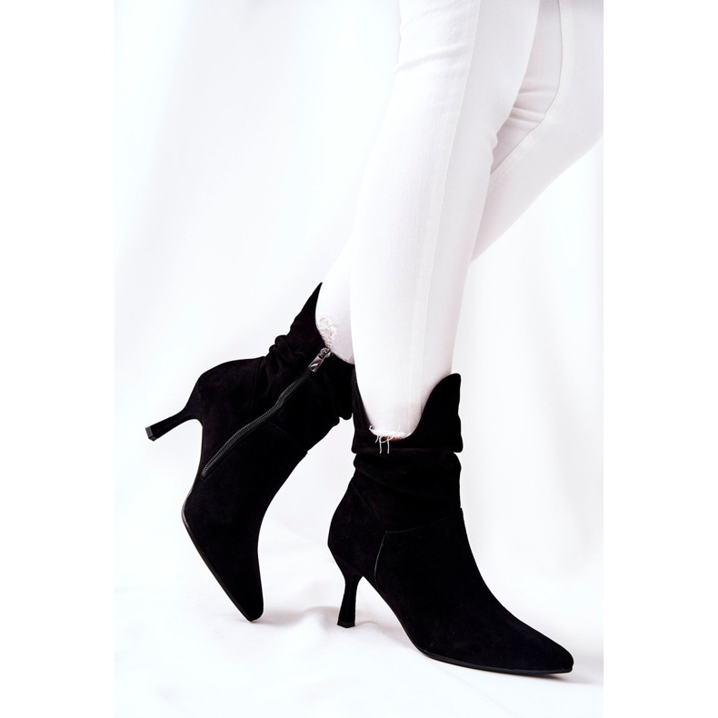 Bottes En Cuir À Talons Hauts Laura Messi 2427 Noir 1