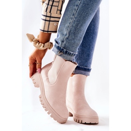PS1 Bottes Chaudes En Daim Beige Clair Tozzi 2