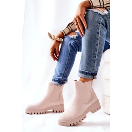 PS1 Bottes Chaudes En Daim Beige Clair Tozzi 4