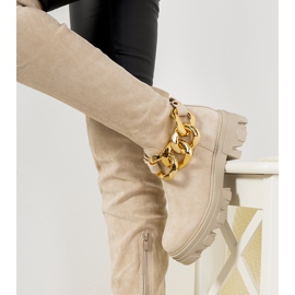 Bottines beiges à semelle épaisse Alines 2