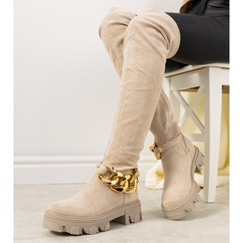 Bottines beiges à semelle épaisse Alines 3