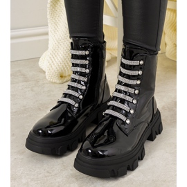 Bottes isolées noires de Mariones le noir 2